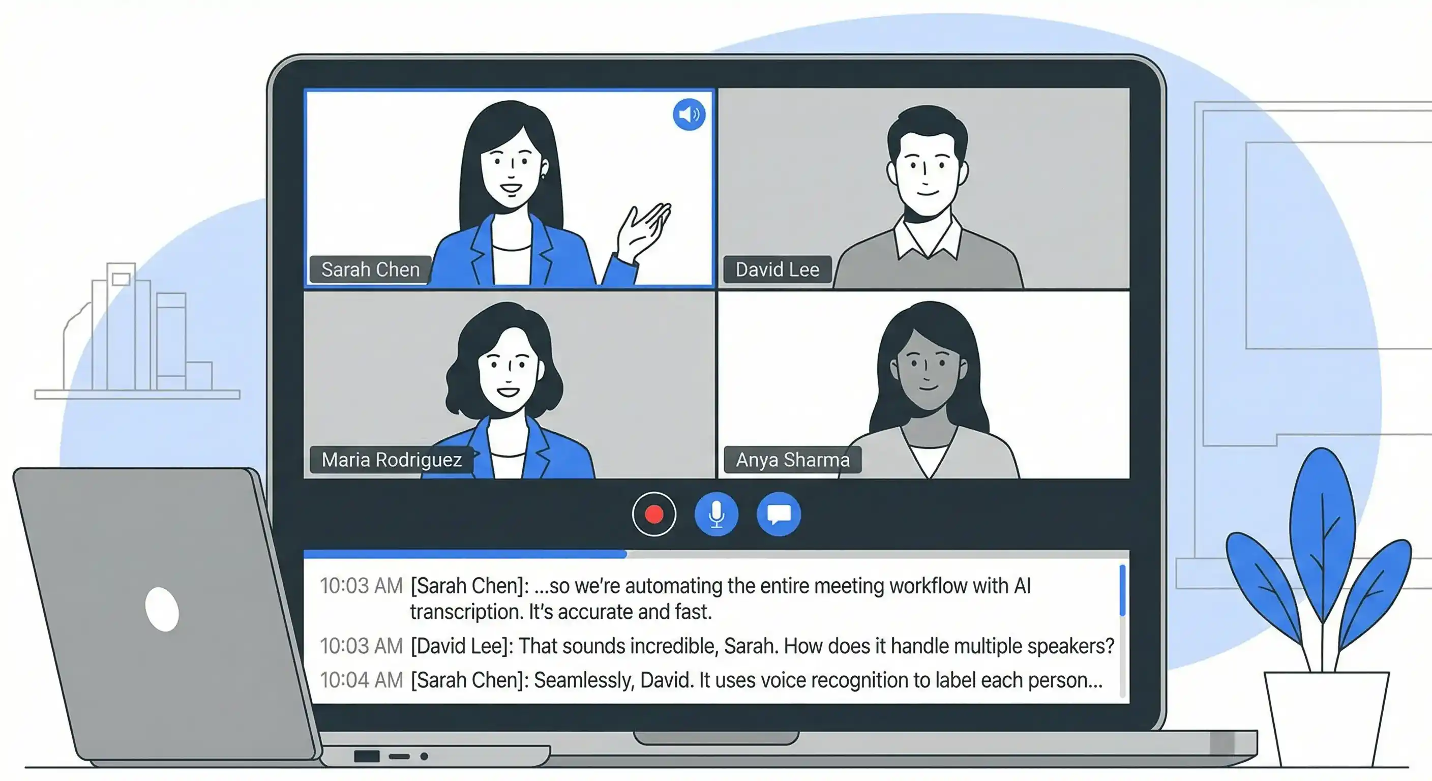 Automatic meeting and call transcription